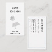 "Wesentliche" SolarVisitenkarten Visitenkarte (Vorne/Hinten)