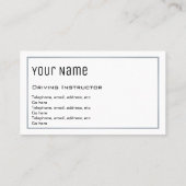 "Wesentliche" treibender Lehrer-Visitenkarten Visitenkarte (Rückseite)