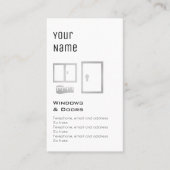 "Wesentliche" Windows- und Tür-Preis-Karten Visitenkarte (Vorderseite)