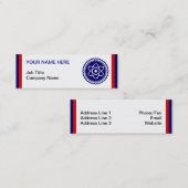 Wesentliche Wissenschafts-blaues AtomAbzeichen Mini Visitenkarte (Vorne/Hinten)