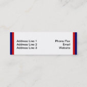 Wesentliche Wissenschafts-blaues AtomAbzeichen Mini Visitenkarte (Rückseite)