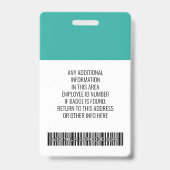 Wesentlicher Mitarbeiter - Foto, Bar, Logo, Aquama Ausweis (Rückseite)