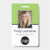 Wesentlicher Mitarbeiter - Foto, Bar, Logo, Name Ausweis (Vorderseite)