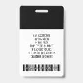 Wesentlicher Mitarbeiter - Foto, Bar, Logo, Titel Ausweis (Rückseite)