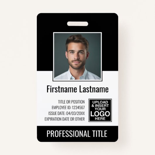 Wesentlicher Mitarbeiter - Foto, Bar, Logo, Titel Ausweis (Vorderseite)