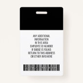 Wesentlicher Mitarbeiter - Foto, Bar, Logo, Titel Ausweis (Rückseite)