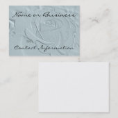 Wesentliches der Rose: Blaues Grün-Visitenkarte Visitenkarte (Vorne/Hinten)