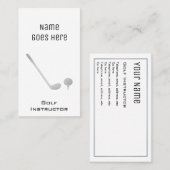 "Wesentliches" Golf-berufliche Geschäfts-Karten Visitenkarte (Vorne/Hinten)