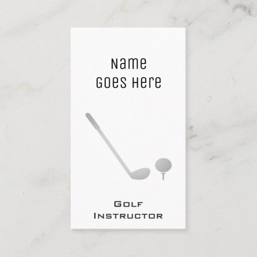 "Wesentliches" Golf-berufliche Geschäfts-Karten Visitenkarte (Vorderseite)