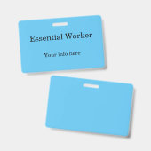 Wesentliches Mitarbeiter-ID-Abzeichen Ausweis (Front & Back)