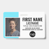 Wesentliches Mitarbeiter-ID-Foto, Bar-Code, Logo,  Ausweis (Vorderseite)