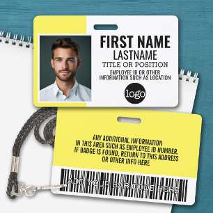 Wesentliches Mitarbeiter-ID-Foto, Bar-Code, Logo,  Ausweis