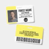 Wesentliches Mitarbeiter-ID-Foto, Bar-Code, Logo,  Ausweis (Vorder- & Rückseite)