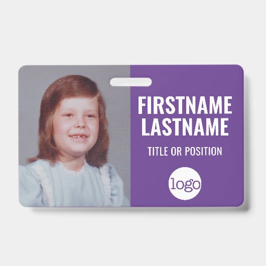 Wesentliches Mitarbeiter-ID-Foto, Bar-Code, Logo, Ausweis (Vorderseite)