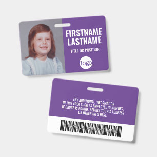 Wesentliches Mitarbeiter-ID-Foto, Bar-Code, Logo, Ausweis