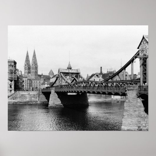 Weser Bridge, Bremen, c.1910 Poster (Vorne)