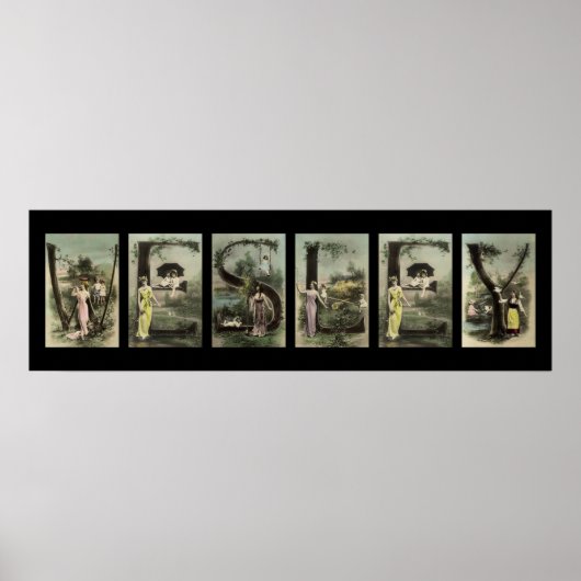 WESLEY Alphabet Letter Name Art Poster (Vorne)