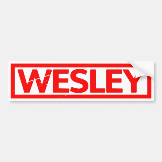 Wesley Briefmarke Autoaufkleber (Vorne)