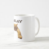 Wesley Name mit Lazy Cat, Coffee Tasse (VorderseiteRechts)
