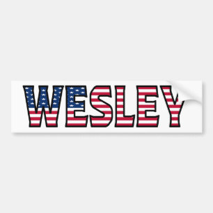 Wesley Name Vorname USA Aufkleber Sticker Auto Autoaufkleber