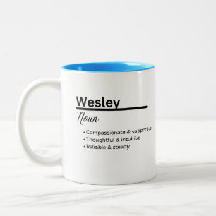 Wesley Personalisierte Namensdefinitions-Tasse Zweifarbige Tasse