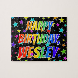 "WESLEY" Vorname, Spaß "GLÜCKLICHER BIRTHTAG" Puzzle