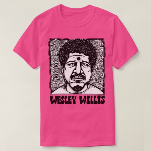 Wesley Willis Retro Style Fan Art Design T-Shirt (Design vorne)