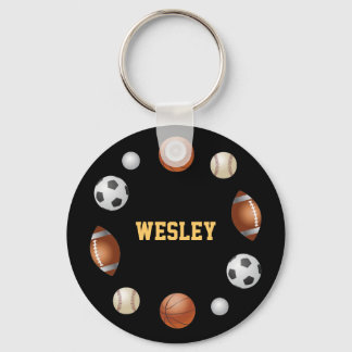 Wesley World of Sports Schlüsselanhänger - Black