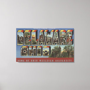 Wesleyan Universität - große Buchstabe-Szenen Leinwanddruck