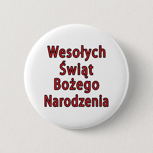 Wesolych Swiat Bozego Narodzenia Button (Vorderseite)