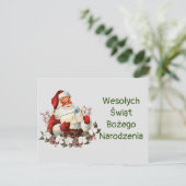 Wesołych Świąt Bożego Narodzenia Frohe Weihnachten Postkarte (Stehend Vorderseite)