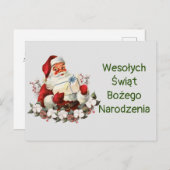 Wesołych Świąt Bożego Narodzenia Frohe Weihnachten Postkarte (Vorne/Hinten)