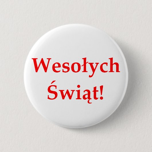 Wesolych Swiat Button (Vorderseite)