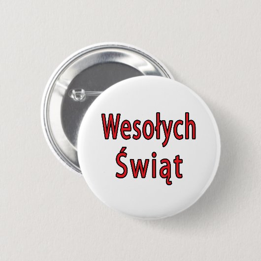 Wesolych Swiat Button (Vorne & Hinten)