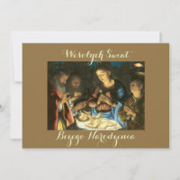 Wesołych świąt Christmas Card auf Polnisch