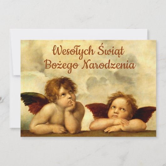 Wesołych świąt Christmas Holiday Card Polnisch Ankündigung (Vorderseite)