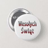 Wesolych Swiat Flag Button (Vorne & Hinten)
