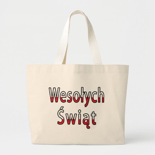Wesolych Swiat Flag Jumbo Stoffbeutel (Vorne)