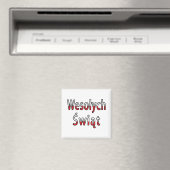 Wesolych Swiat Flag Magnet (In Situ (Geschirrspüler))