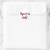 Wesolych Swiat Flag Runder Aufkleber (Tasche)