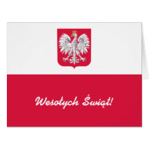 Wesołych Świąt Flaga Polski - polnische Flagge