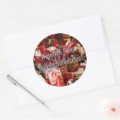 Wesołych Świąt ...! Frohe Weihnachten im Polnische Runder Aufkleber (Umschlag)