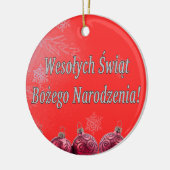 Wesołych Świąt…! Frohe Weihnachten im polnischen Keramikornament (Links)