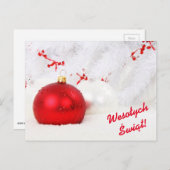 Wesołych Świąt Frohe Weihnachten in Polnisch (Vorne/Hinten)
