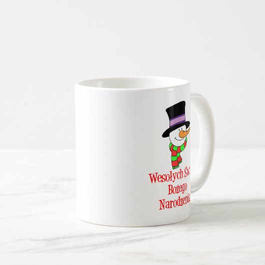 Wesolych Swiat Frohe Weihnachten in polnischer Tas Kaffeetasse (VorderseiteRechts)