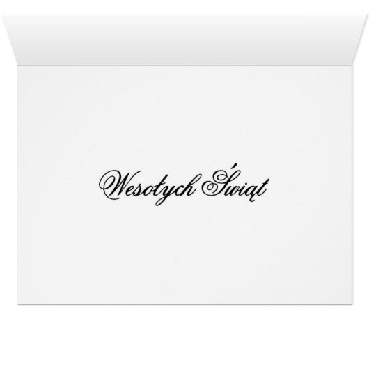 Wesolych Swiat - Frohe Weihnachtskarte (Innenansicht Horizontal (Unten))