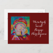 Wesołych Świąt Frohe Weihnachtskarte auf Polnisch Postkarte (Vorne/Hinten)