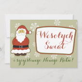 Wesołych świąt Funny Christmas Card auf Polnisch Ankündigung (Vorderseite)
