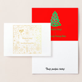 Wesołych Świąt i Szczęśliwego Nowego Roku Folienkarte