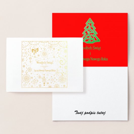 Wesołych Świąt i Szczęśliwego Nowego Roku Folienkarte (Anzeige)